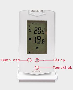 Guide til at nulstille HT500 termostat