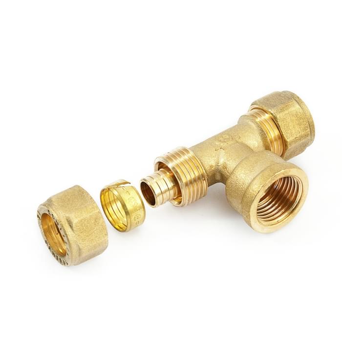 Pex Tee Muffe 28×3,0 mm 3/4ogquot;