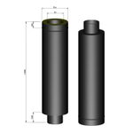 Stålskorsten startsektion 900mm
