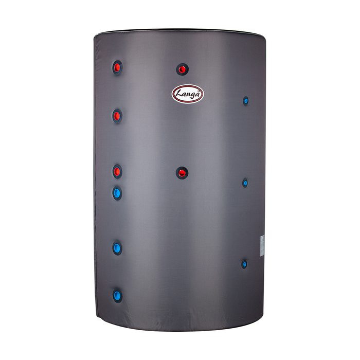 Isoleret akkumuleringstank med sanitetsspiral - 1000 liter