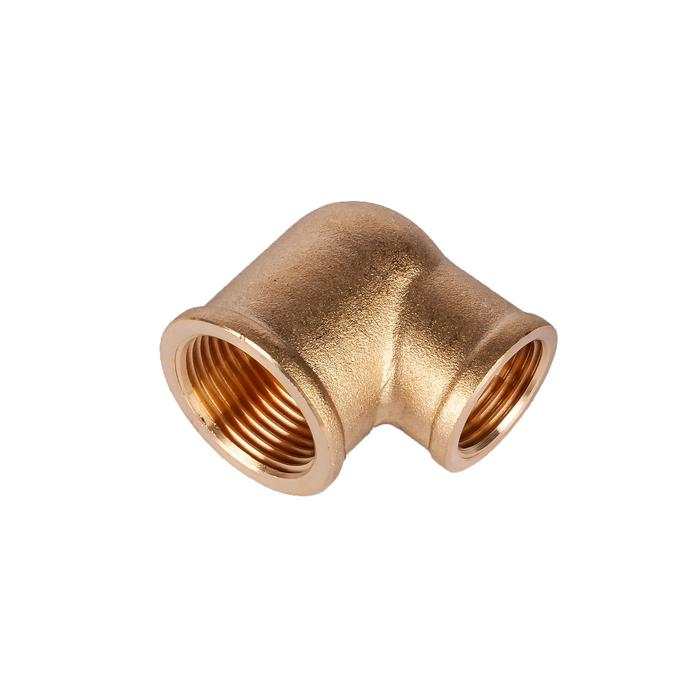 Messing Vinkel 90 gr. m/m - 3/4" x 1/2"