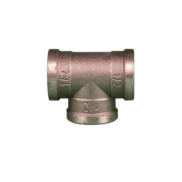 Messing T-stykke 1/2"