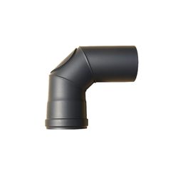 Røgrør med 2 x 45 grader bøjning og klap